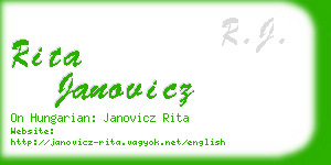 rita janovicz business card